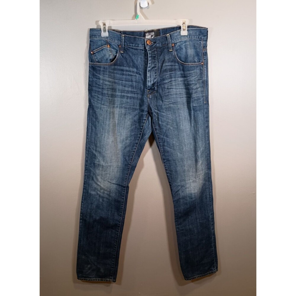 William Rast Mens 36 x 34 Taper Button Fly Medium Wash Jeans Western Cowboy